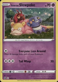 Galarian Slowpoke SWSH126 Holo Promo Sword & Shield Promo Pokemon Lightly Played - Image 1