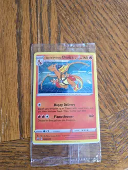 Pokemon Special Delivery Charizard Promo SWSH075 Holo Sealed New Little swirl. - Image 4