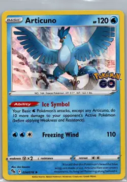 Articuno Holo Rare Reverse Holofoil Pokemon GO 024/078 - Image 1