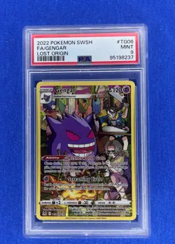 2032 Pokemon SWSH Gengar TG06/TG30 Ultra Rare Holo Lost Origin PSA 9 - Image 1