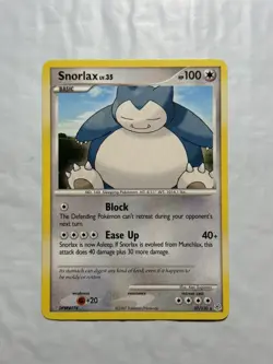 SNORLAX # 37/130 Rare Non Holo DP Diamond and Pearl Pokemon 2007 - Image 1