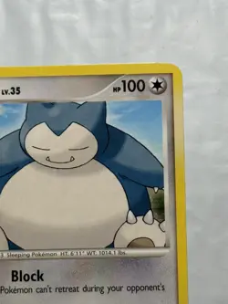 SNORLAX # 37/130 Rare Non Holo DP Diamond and Pearl Pokemon 2007 - Image 3