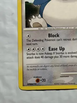 SNORLAX # 37/130 Rare Non Holo DP Diamond and Pearl Pokemon 2007 - Image 4