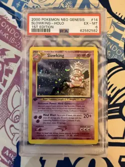 2000 Pokemon Neo Genesis Slowking Holo 1st Edition 14/111 PSA 6 - Image 1