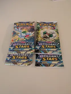 1x Pokemon SWSH Brilliant Stars Sealed Booster Pack - Image 1