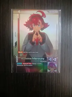 Gundam Card Game Foil Suletta Mercury Top 4 Promo English Gundam TCG - Image 1