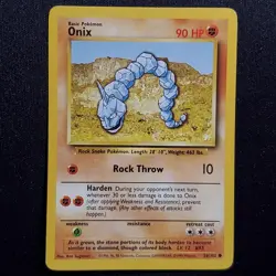 Onix 56/102 Common Base Set Unlimited Pokemon Moderately Played - Image 1