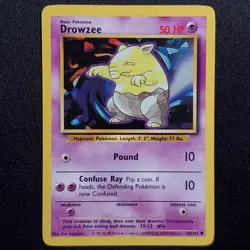 Drowzee 49/102 Common Base Set Unlimited Pokemon Moderately Played - Image 1