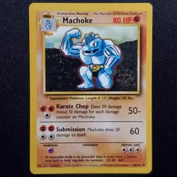 Machoke 34/102 Uncommon Base Set Unlimited Pokemon Lightly Played - Image 1