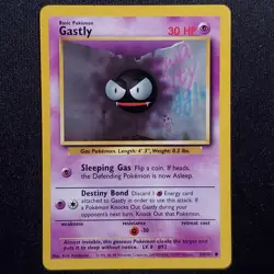 Gastly 50/102 Common Base Set Unlimited Pokemon Lightly Played - Image 1