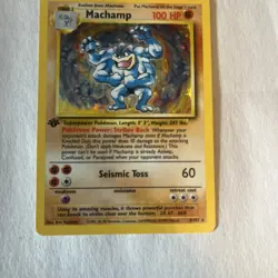 Machamp Pokemon 8/102 1st edition - Image 1