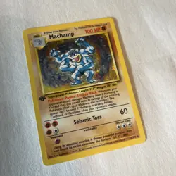 Machamp Pokemon 8/102 1st edition - Image 2