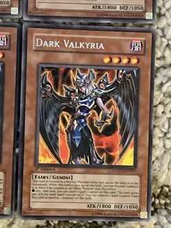 4x YuGiOh - Dark Valkyria - LODT-EN027 1st Edition - Rare - Excellent Condition - Image 4