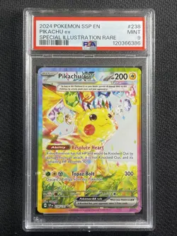 Pokemon Card PSA 9 MINT Pikachu Ex SIR Surging Sparks S&V 2024 238/191 - Image 1