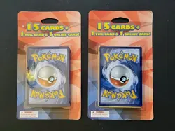 2 PACK Pokemon Mystery Blister Pack 15 Cards + 1 Foil Card + 1 Online Card - Image 1