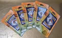 POKEMON 20 CARDS + 1 FOIL & 1 BONUS ---LOT OF 5 PACKS!--- NIB - Image 1