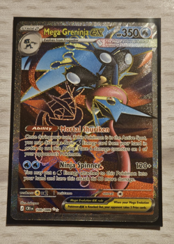 Pokemon TCG Mega Greninja EX 100/086 Full Art Holo 350 HP Water Card - Image 1