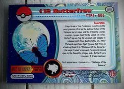 Pokemon Card - #12 Butterfree #14 Kakuna 2000 Topps Chrome TV Animation Edition - Image 4
