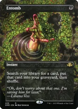 Foil Entomb (Borderless) - Dominaria Remastered [Near Mint] - Image 1