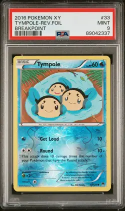 2016 Pokemon XY Breakpoint #33 TYMPOLE - Reverse Foil PSA 9 MINT - Image 1