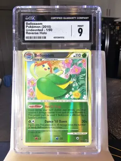 Bellossom 1/90 HGSS Undaunted Reverse Holo Rare Pokemon TCG CGC Mint 9 - Image 1