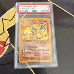 Pokemon TCG Charizard Base Set 4/102 Holo Rare PSA 3 VG. - Image 1