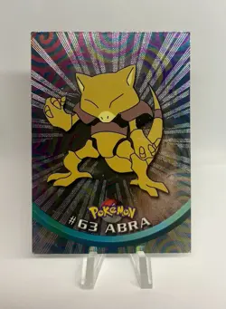 1999 Topps TV Animation - Abra #63- Foil - Black Logo- Vintage Pokemon - Image 1