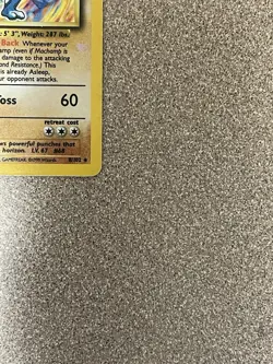 Pokemon Machamp Base Set 8/102 1st Edition Holo Rare -MODERATELY PLAYED- - Image 4