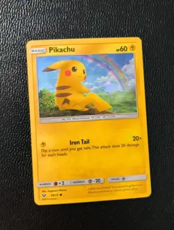 Pikachu 28/73 Shining Legends Cracked Ice Holo Pokemon Card MINT CONDITION - Image 2