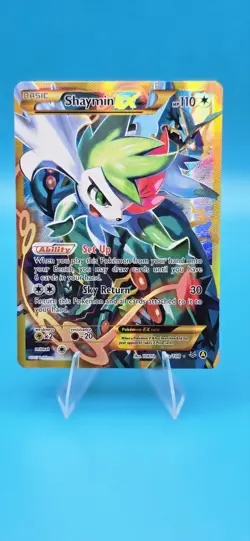 2017 Pokemon TCG XY Roaring Skies Gold Shaymin EX Card 77a/108 Full Art NM B9 - Image 1