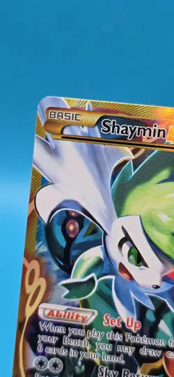 2017 Pokemon TCG XY Roaring Skies Gold Shaymin EX Card 77a/108 Full Art NM B9 - Image 2