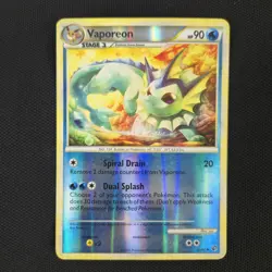 Vaporeon 41/90 Undaunted Reverse Holo Uncommon 2010 Nintendo Pokemon Card - Image 1