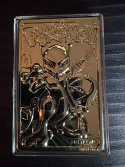 1999 Pokemon TCG Burger King Mewtwo 23k Gold Plated Card w/ CoA and Pokeball - Image 4