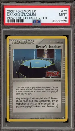 Pokemon Drake's Stadium EX Power Keepers Reverse Holo #72 PSA 9 Mint - Image 1
