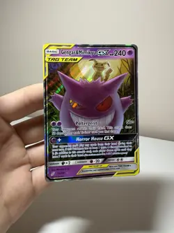 Pokemon Gengar & Mimikyu GX 53/181 S&M Tag Team Team Up MP - Image 1