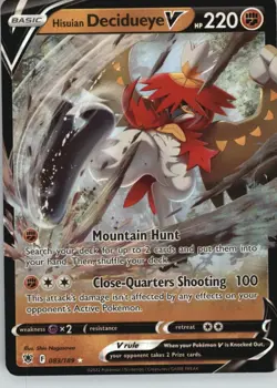 Hisuian Decidueye V 083/189 Holo V Rare Astral Radiance Pokemon Near Mint - Image 1