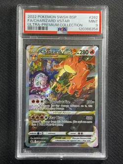 Pokemon Card PSA 9 MINT Charizard Vstar UPC Black Star Promo Full Art #262 - Image 1