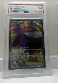 GENGAR EX 114/119 PSA 7 XY PHANTOM FORCES ULTRA RARE HOLO ENGLISH - Image 1