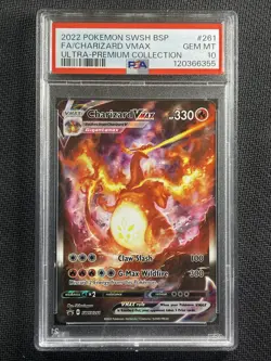 Pokemon Card PSA 10 GEM MT Charizard Vmax UPC Black Star Promo Full Art #261 - Image 1
