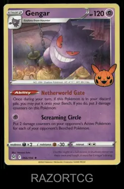 GENGAR (2022 COPYRIGHT DATE) 066/196 HOLO TRICK OR TRADE BOOSTER 2023 POKEMON LP - Image 2