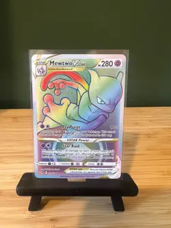 Pokemon Mewtwo VSTAR Secret Rare 079/078 Pokemon GO Holo - NM - Image 1