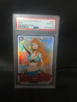 Nami One Piece Wings of the Captain OP06 Treasure Rare PSA 10 - Image 1