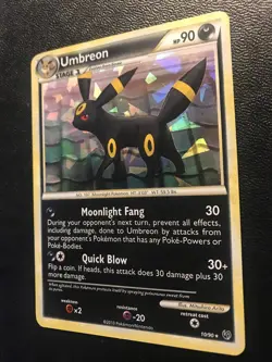 Umbreon 10/90 LP Cracked Ice Holo Foil Rare Pokemon Card. Fast FREE Shipping! - Image 1
