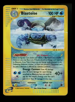 #3 Blastoise 37/165 Expedition 2002 Rare Reverse Holo e-Series Pokemon Card TCG - Image 1