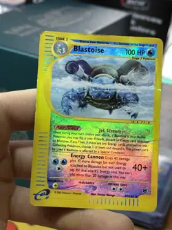 #3 Blastoise 37/165 Expedition 2002 Rare Reverse Holo e-Series Pokemon Card TCG - Image 3