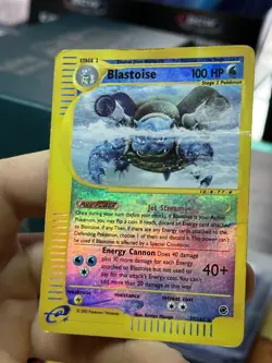 #3 Blastoise 37/165 Expedition 2002 Rare Reverse Holo e-Series Pokemon Card TCG - Image 4