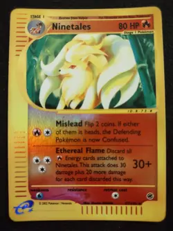 Ninetales 57/165 Reverse Holo Pokemon Trading Card Game eCard Expedition NM - Image 1