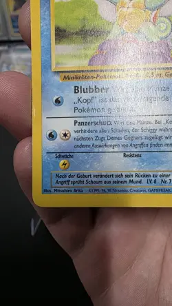Squirtle Schiggy 63/102 Base Set German Pokemon Card Vintage 1999 - Image 3
