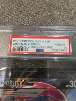 Pokemon Card Greninja V-Union SWSH157 Jumbo Promo PSA 10 Gem Mint - Image 2