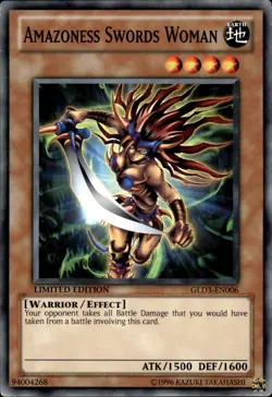 Amazoness Swords Woman - Limited Edition GLD3-EN006 - LP - YuGiOh - Image 1
